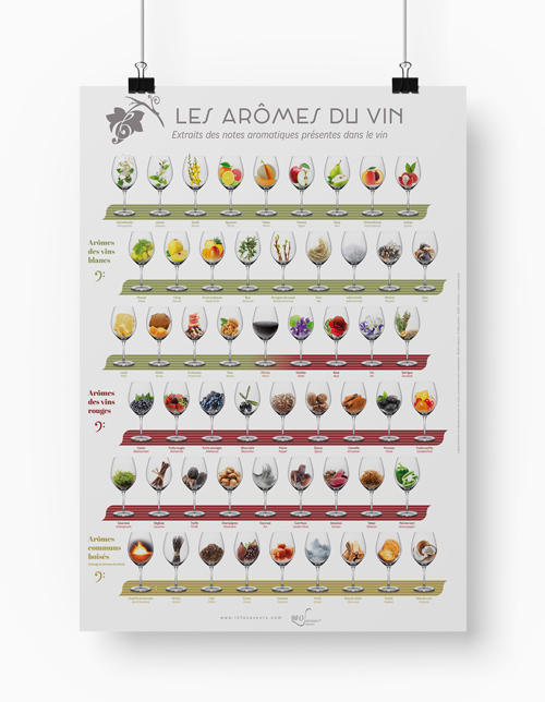 objets du vin - affiche les aromes du vin