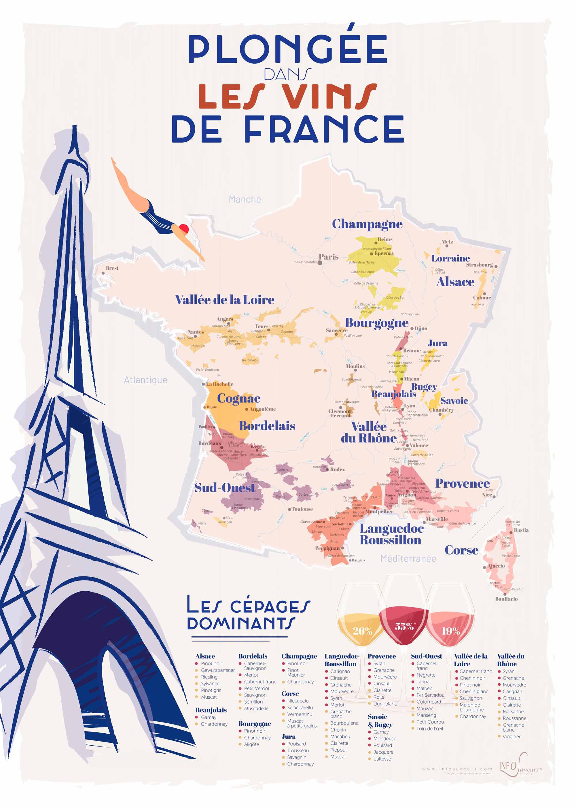 Carte des Vins Plongée dans les Vins de France