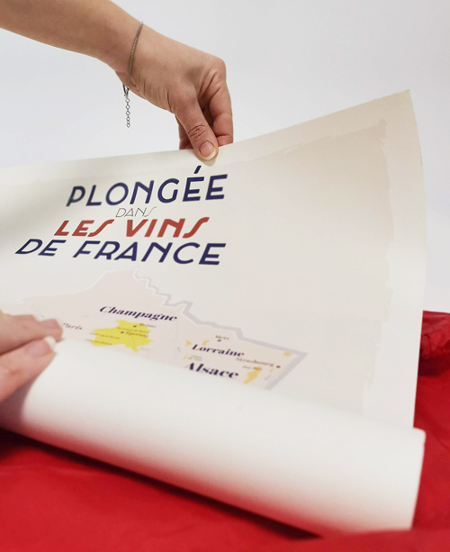 Emballage de la carte des Vins Plongée dans les Vins de France